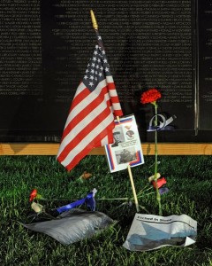 Memorial in front of the AV Wall